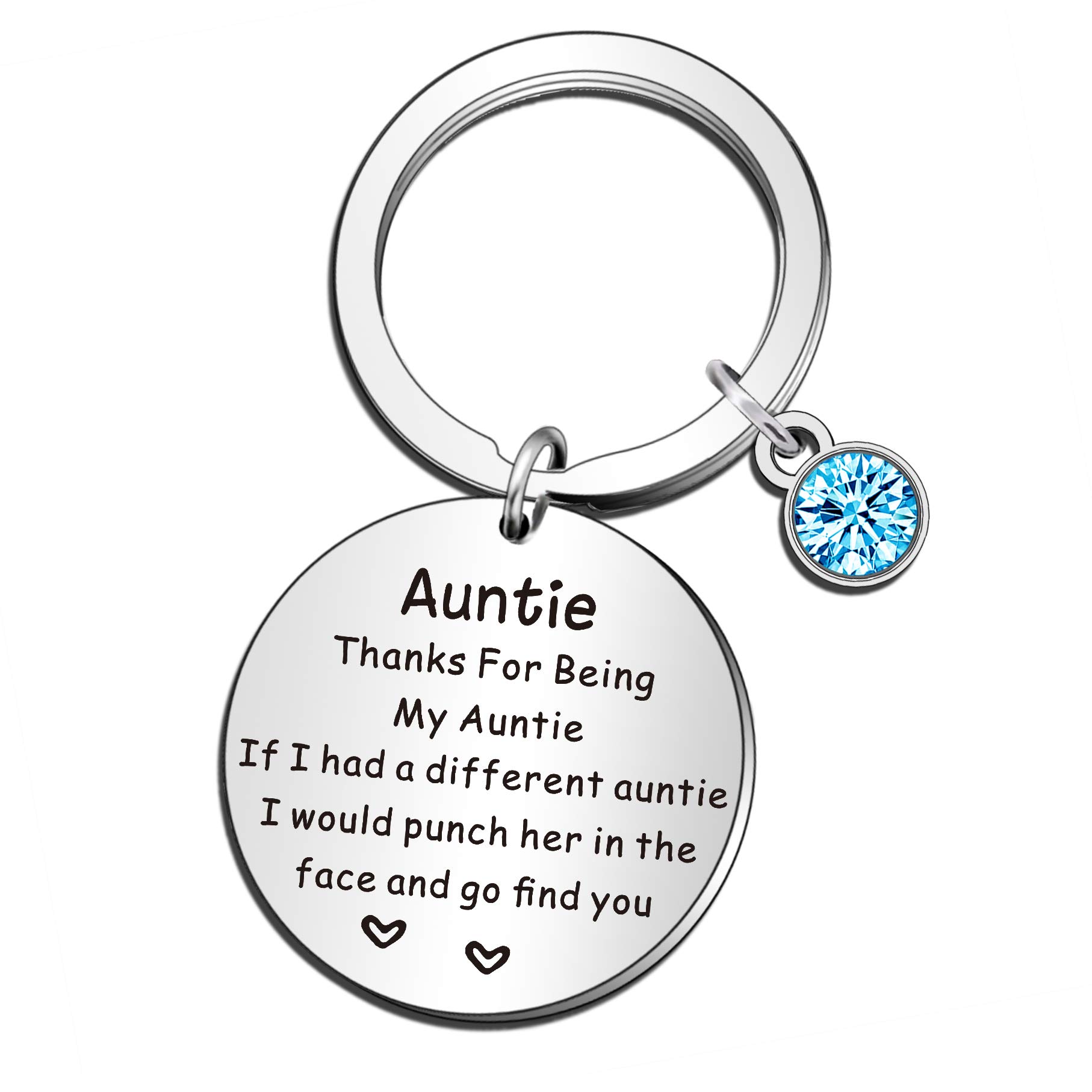 Qmvmv Silver Auntie Keyring Gifts Thank You For Being My Aunt Keychain Mother’s Day Gifts For Auntie Christmas Birthday Gifts From Niece Nephew