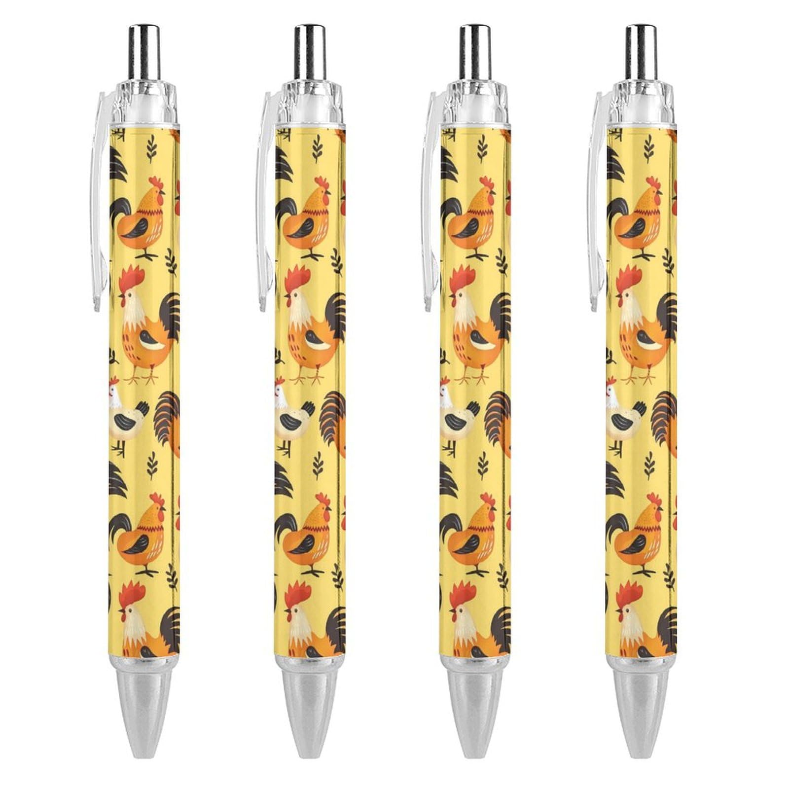 Bolígrafo retráctil Roosters de 4 piezas: ideal para tus apuntes de clase y tareas de oficina 8