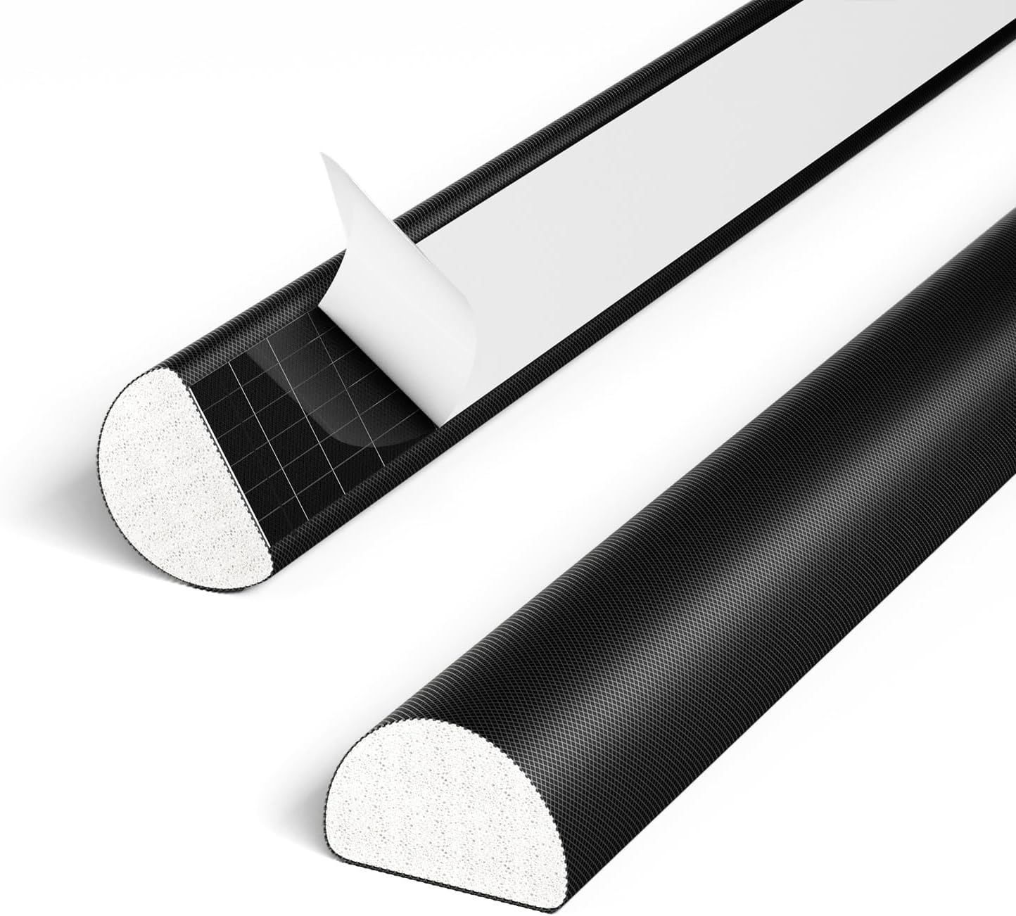 20FT Weather Stripping Door Seal, Self-Adhesive PU D-Shaped Seal Strip for Door Frame & Window Gaps, Soundproof Insulation Gap Filler