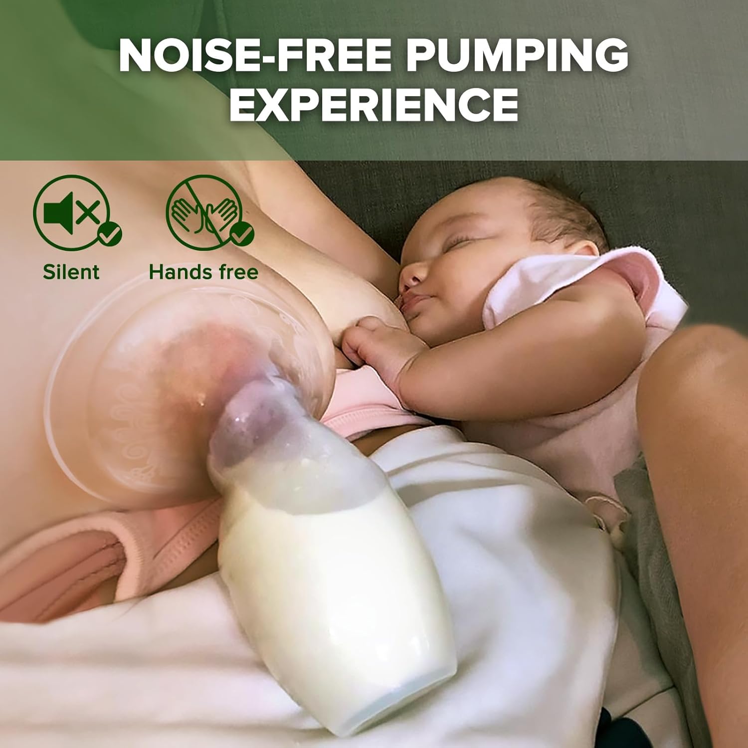 haakaa Manual Breast Pump Collector for Breastfeeding 4oz/100ml and Wearable Shell Milk Collector 2.5oz/75ml Combo, Made of Food-Grade Silicone