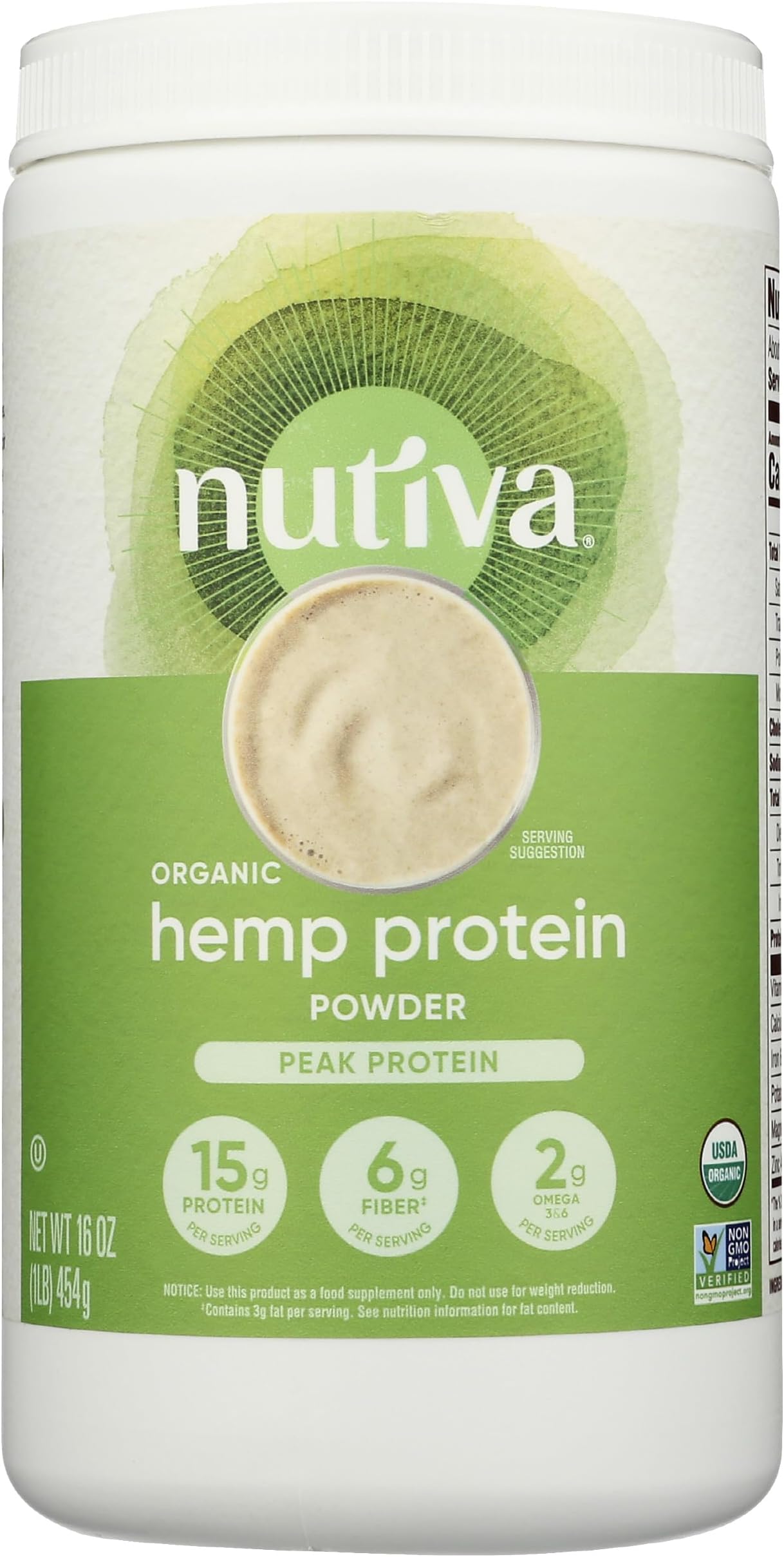 Nutiva Hemp Protein 50% Organic, 16 OZ
