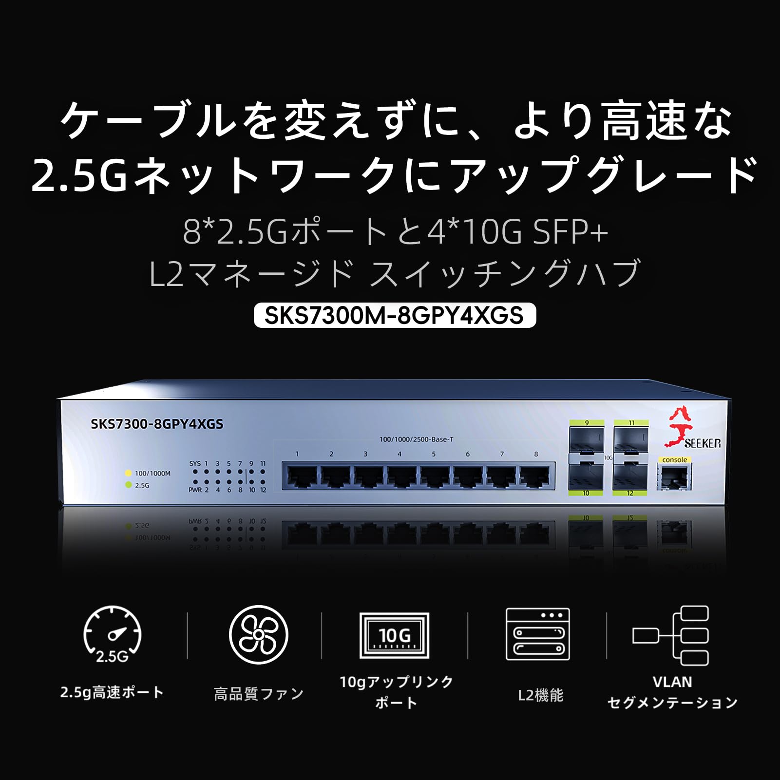 RSSAブースト1&2ページ Amazon.co.jp: XikeStor 12ポート 2.5G イーサネットスイッチ