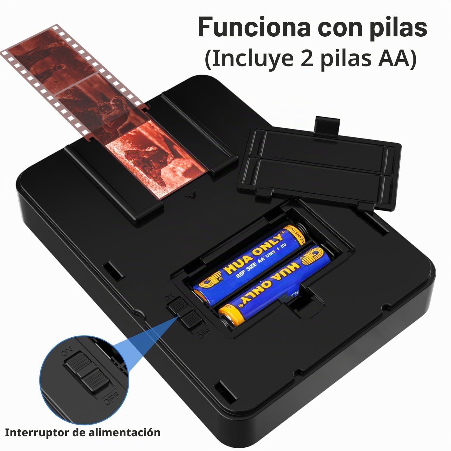 Escáner de Película de 35 mm, Digitalizador de Fotos para Negativos y Diapositivas