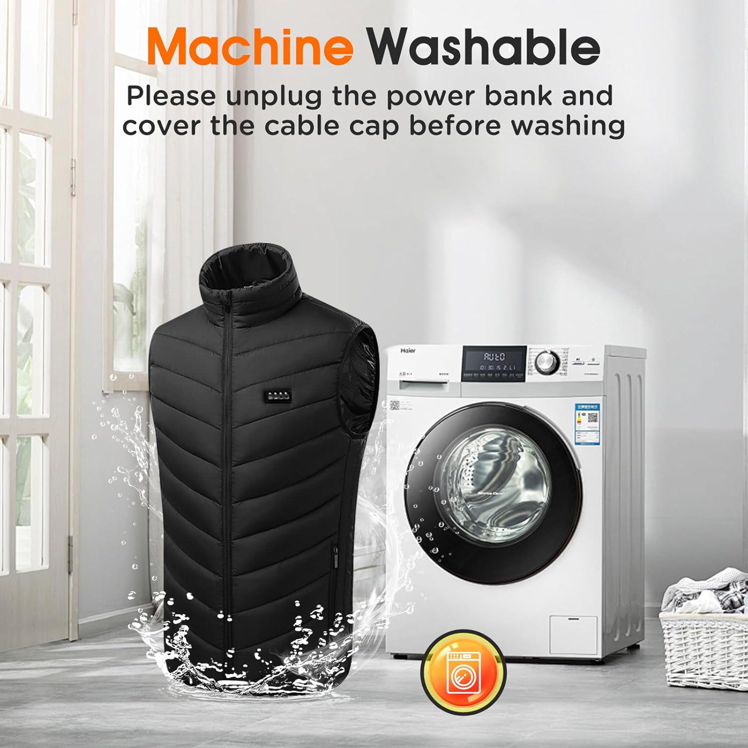 Heated Vest, Heated Vest for Men with 20000mAh Battery Pack, 21 Heating Zones Heated Jacket for Women - Image 5