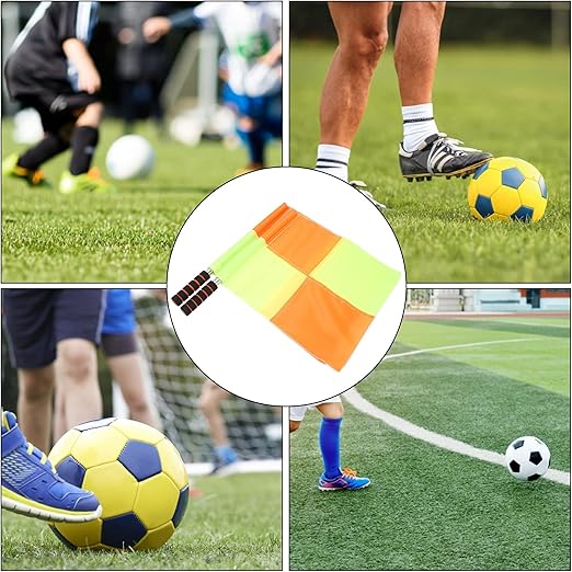 Amazon Co Jp サッカー審判旗 ラインズマン旗信号旗2本 試合用スポーツ競技用バッグ付き シューズ バッグ