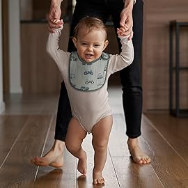 Muslin Bibs for Baby Boys Girls,Organic Muslin Baby Bib for Drooling and Teething,Soft Bandana Drool Bibs 5 Pack