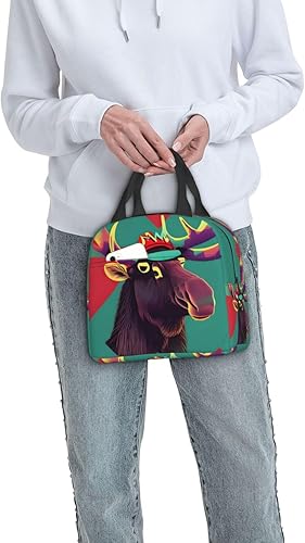 Miniatura 9 de Lonchera de trabajo, bolsa de almuerzo de viaje de alce para mujeres y hombres, contenedor de almuerzo aislado reutilizable de gran capacidad