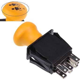 PTO Switch 7 Terminals 725-3233 Compatible with Cub Cadet MTD RTZ XT2 ZT1 ZTR Zero Blade Clutch Fits 1515, 1517, 1525, John Deere GT242, Craftsman Tank M48 M50