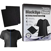 Black Clothing Dye,Clothing Dye Black 15 Pieces Color Booster,Laundry Sheet,Laundry Sheets For Fabric Care Garment Restoration Washing Clothes Washer Home Maintenance