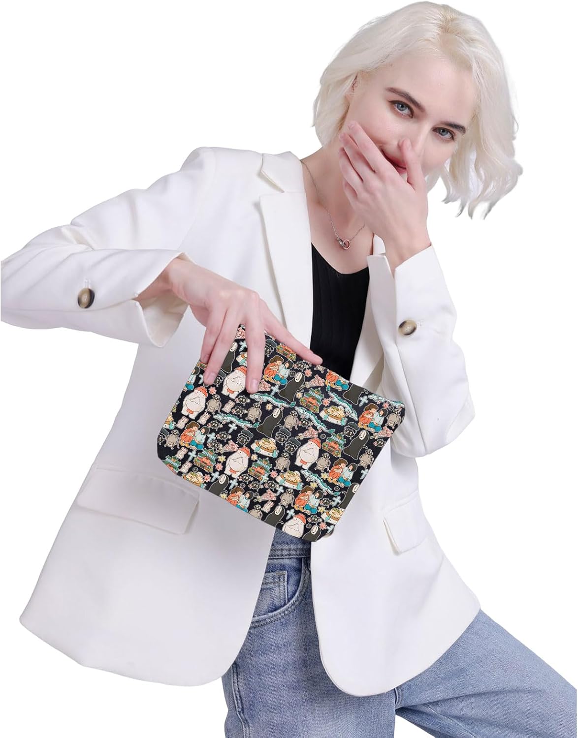 Animated Movie Themed Makeup Travel Bag Sp A Fans Gift (BLK-sp away) - Image 3