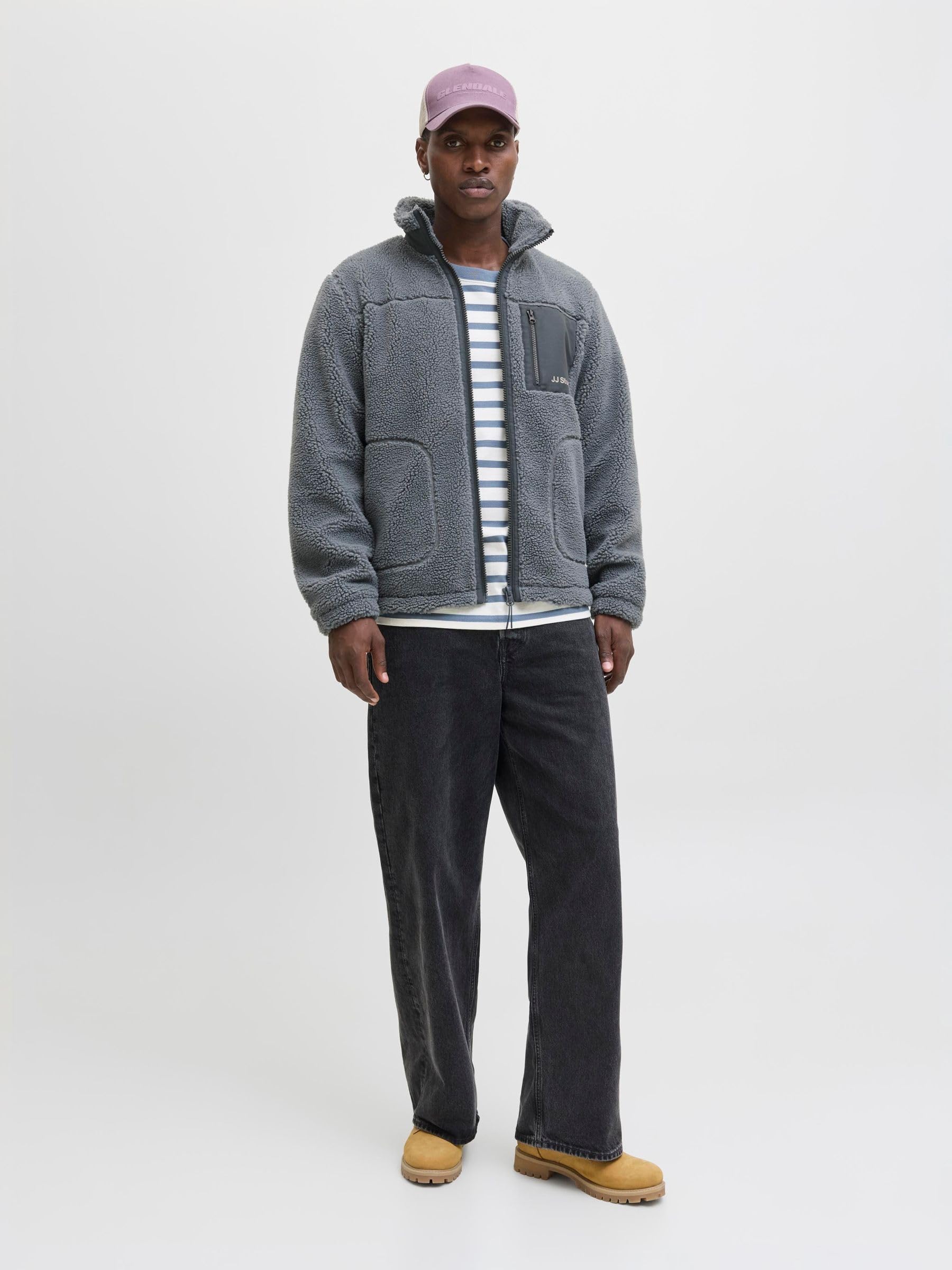 JACK & JONES Męska kurtka Jjesoho Teddy Jacket Noos, Stormy Weather, L, stormy pogoda, L