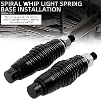 Vista 9 de DREAMIZER 2 piezas de luces de látigo con base de resorte en barril, luces LED con base de resorte de liberación rápida, compatibles con Cam Am