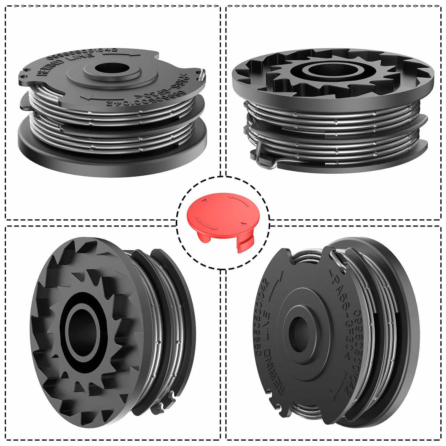 Bobine Di Filo Triomphe Per Decespugliatore Bobina Di Ricambio Per Tagliaerba Bobina Di Nylon Bobina Di Ricambio Per Tagliaerba Con Alimentazione Automatica Per Tosaerba 78876687 - Foto 3