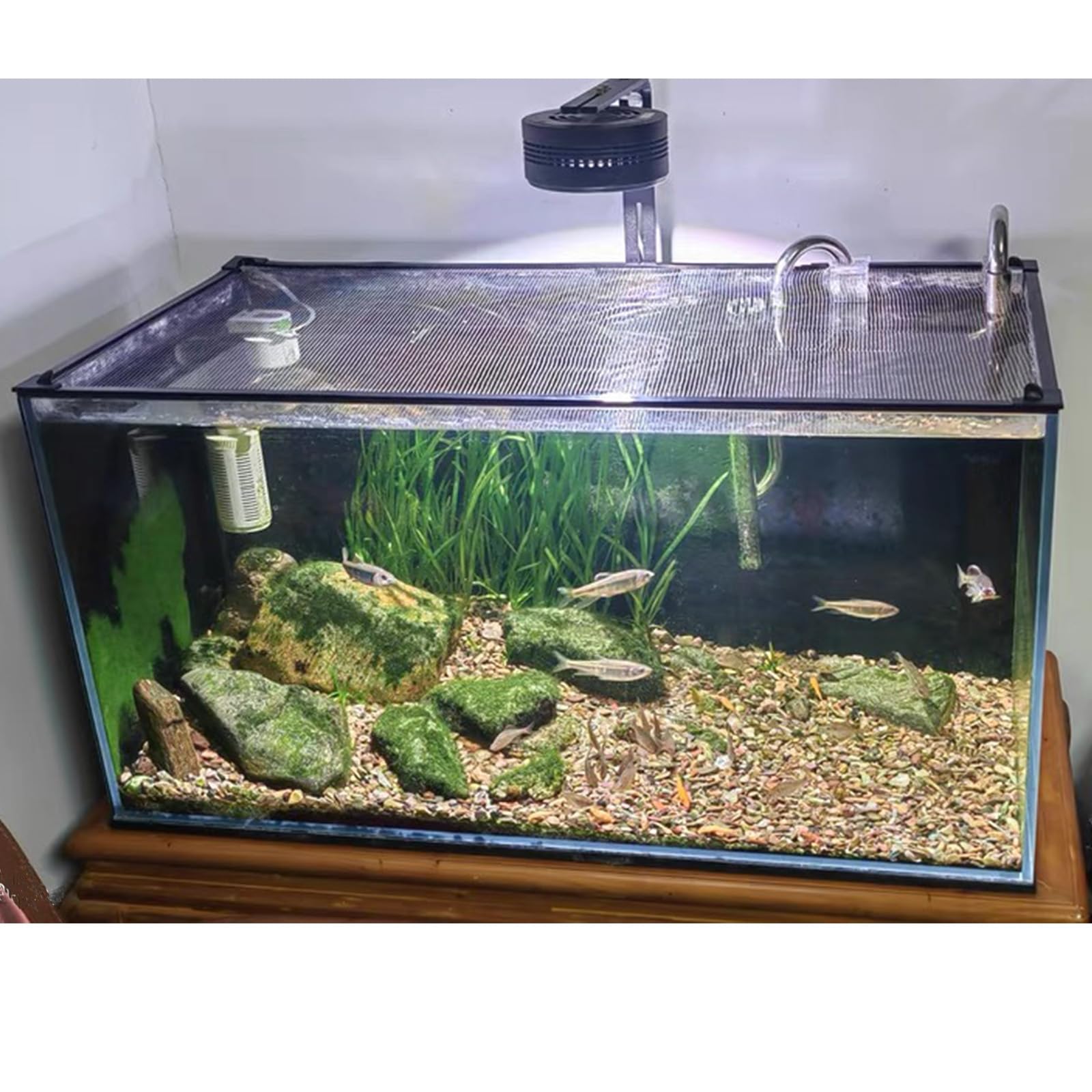 Magnetic Aquarium lid Fish Tank Hood top Cover Anti-Jumping net Cover mesh to Protect Fishs Jumping Out of Fishes Tank Hoods