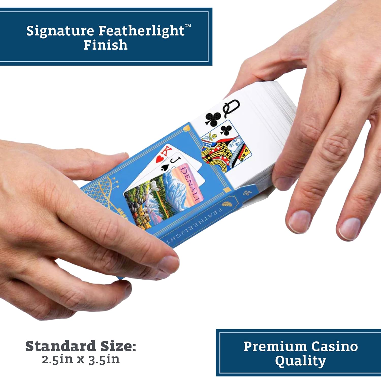 Boardwalk Puzzles Denali, Featherlight Unique Playing Cards, Fun Themed Deck for Home and Travel