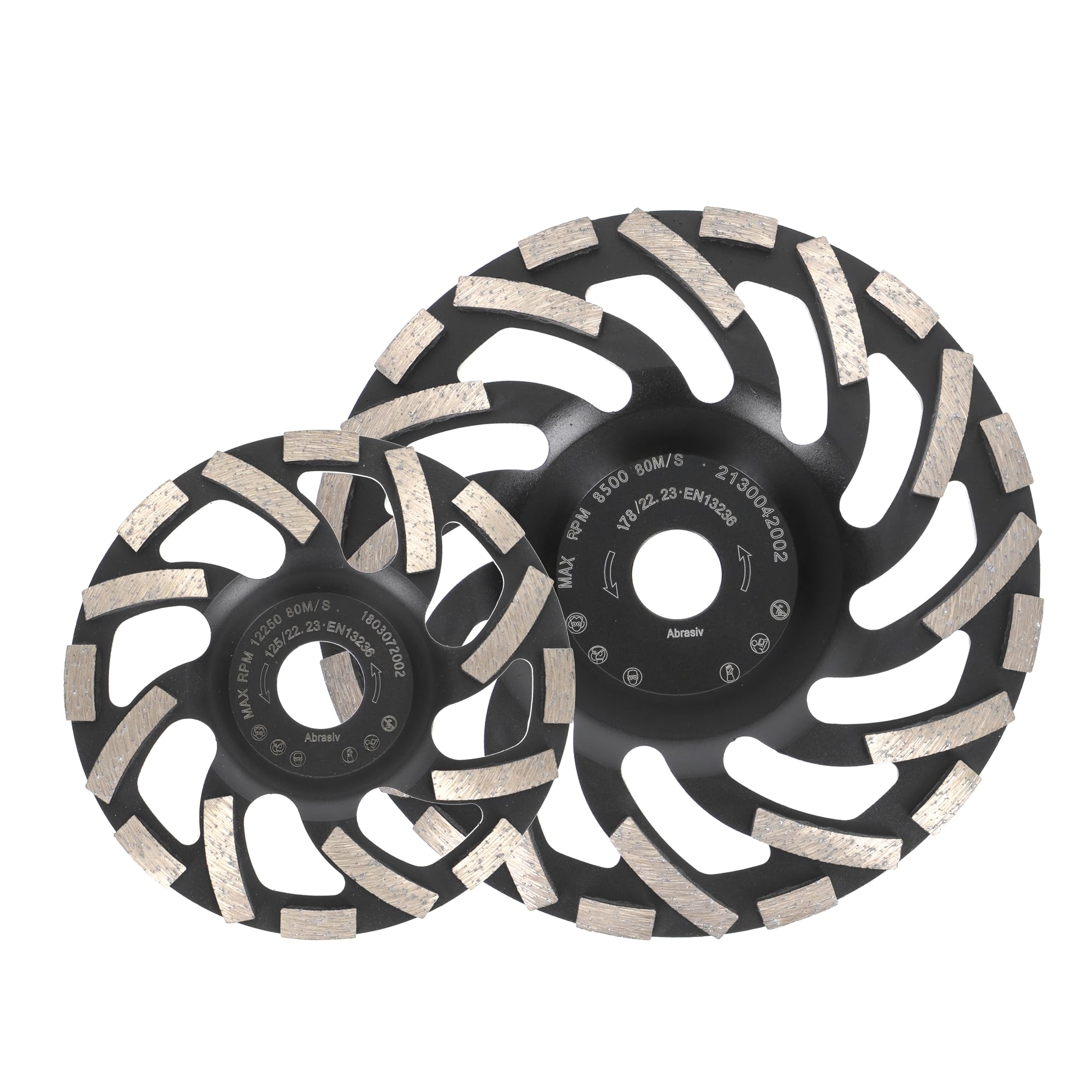 PRODIAMANT Mola a tazza diamantata 180 mm x 22,2 mm Turbo ST91 Mola diamantata per massetto d'asfalto Qualità professionale