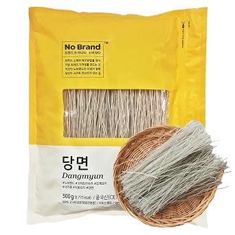 Sweet Potato Glass Noodles, Dangmyun, Korean Vermicelli Pasta For Korean Traditional Food Japchae_17.63 oz 500g_1 ea