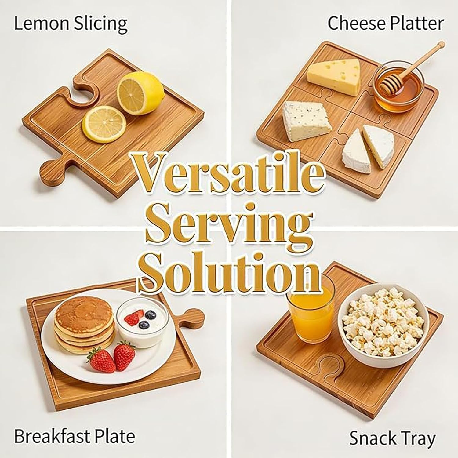 Tabla de embutidos de madera con asa, bandeja entrelazada para servir queso y aperitivos, perfecta para fiestas, decoración del hogar y entretenimiento para los amantes de la comida