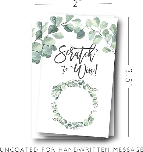 Miniatura 4 de Your Main Event Prints 50 tarjetas para raspar con certificado de regalo en blanco de eucalipto: cupones perfectos para vacaciones, eventos y