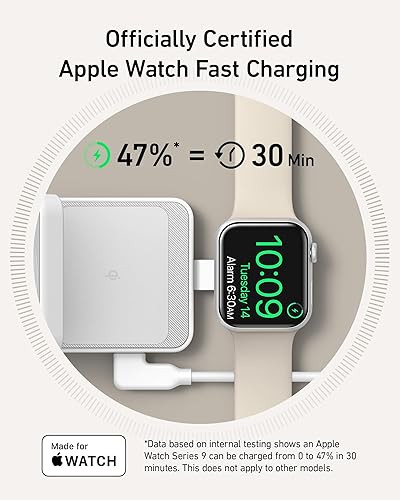 Miniatura 4 de Anker MagGo - Estación de carga 3 en 1 para iPhone 17, soporte de cargador inalámbrico compatible con MagSafe, cargador plegable de 15 W certificado