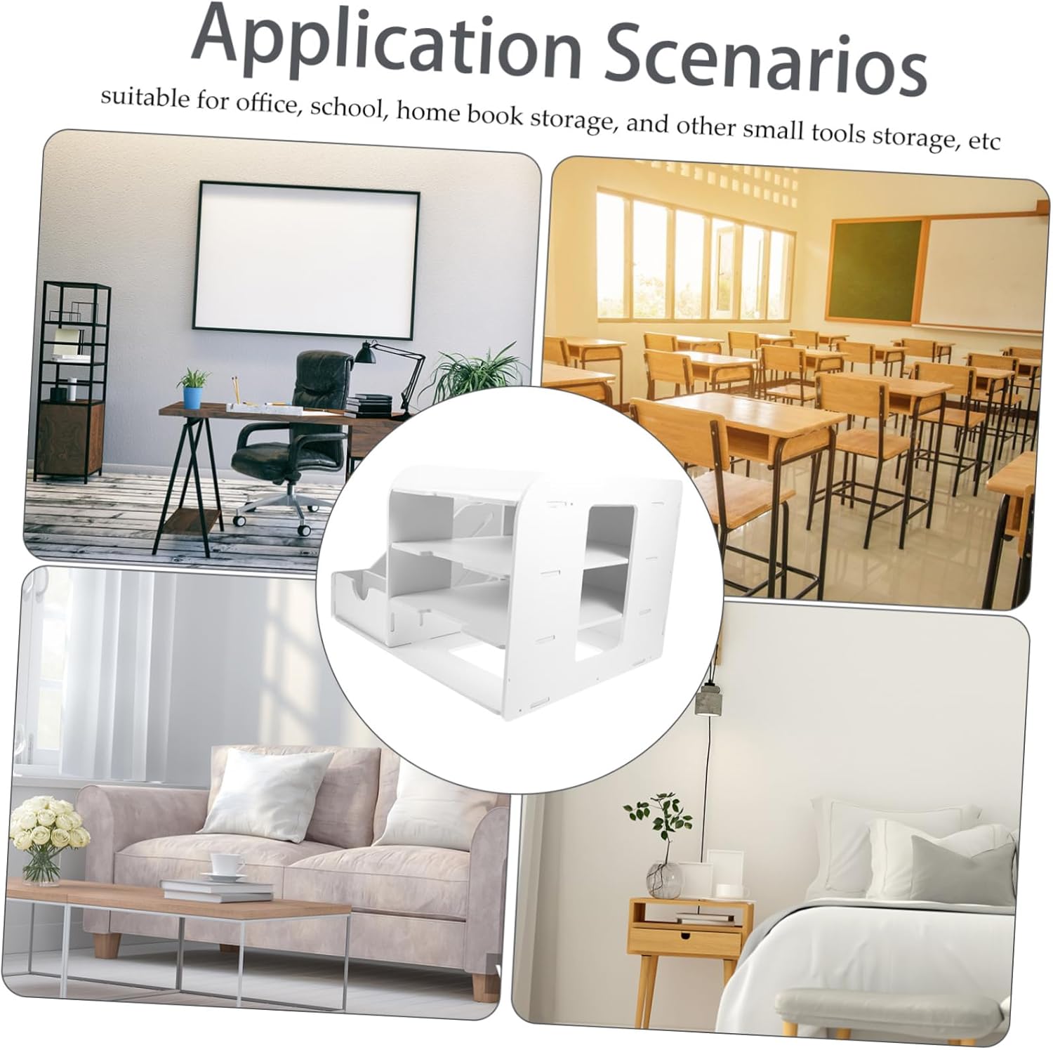 Zerodeko Desk Paper Organizer Detachable File Holder for Efficient Paper Management Stylish Document Rack for Office Home Classroom Storage