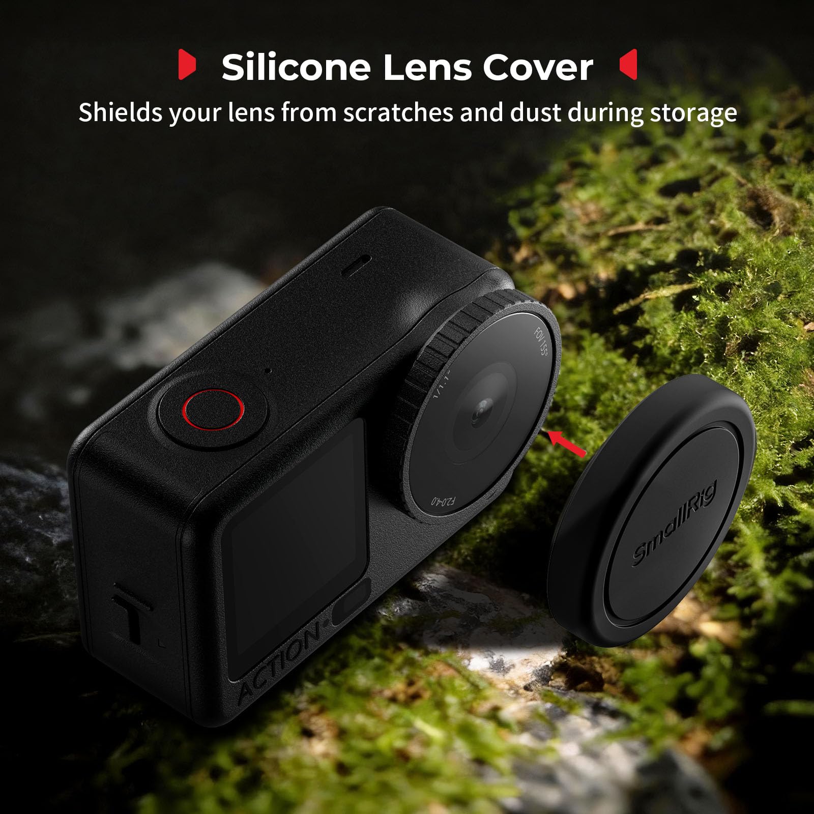 SMALLRIG Kit Filtri ND per DJI Osmo Action 6, Confezione da 5 Filtri Polarizzanti a Densità Neutra CPL ND8 ND16 ND32 a Scatto e Copertura in Silicone per Obiettivo, Filtri in Vetro Ottico HD- 5895