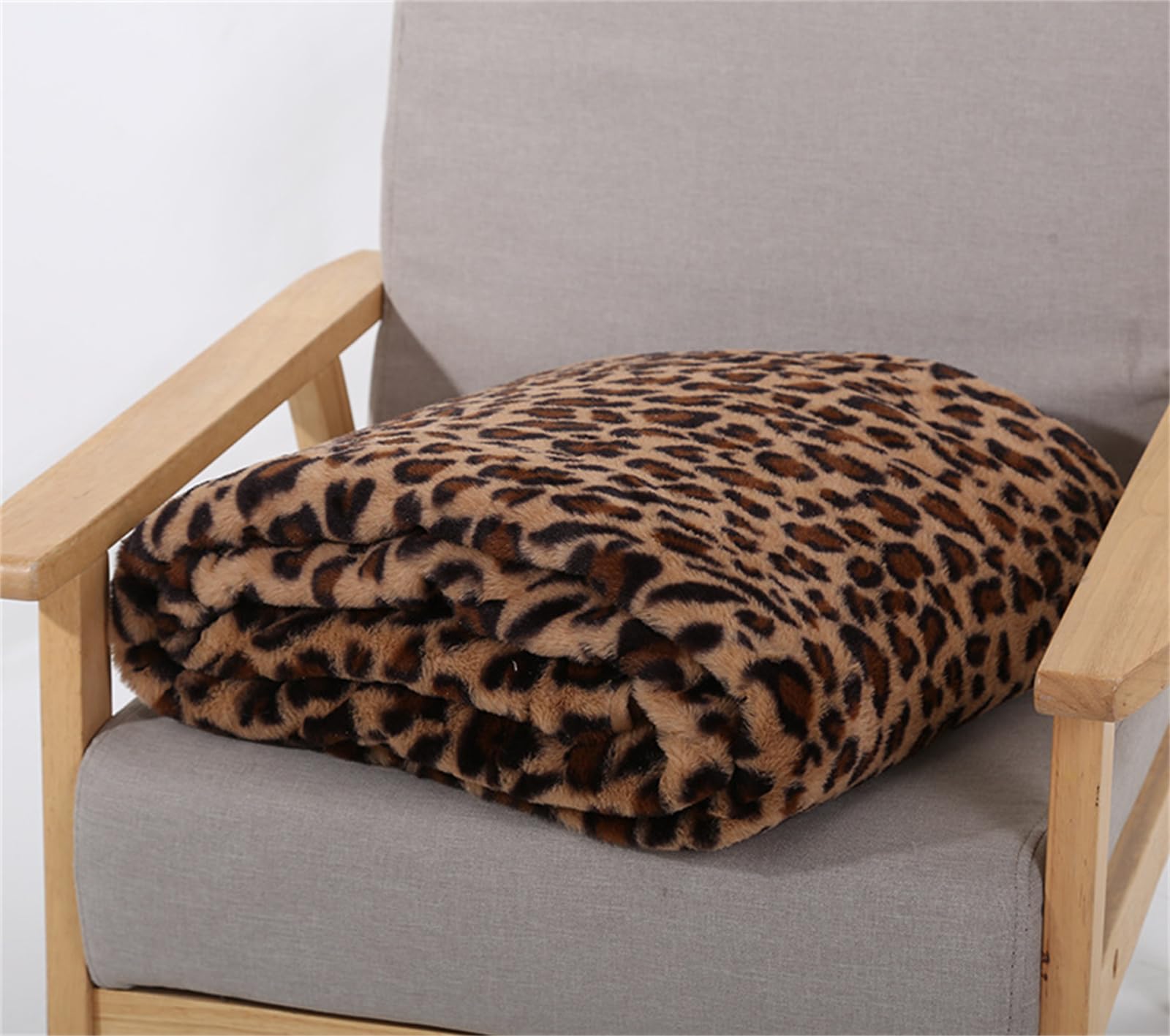 Couverture en fausse fourrure en polaire - Chaude - En sherpa - Couverture moelleuse et douce - Pour chambre à coucher, canapé, chaises (jaune brun, 130 x 160 cm)