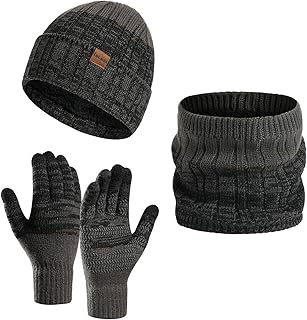 Conjunto de bufanda para mujer, color amarillo, para hombre y mujer, gorro de lana cálido para invierno, guantes de tres piezas, gorro de punto de nieve, paraguas, manoplas, bufandas, conjuntos,