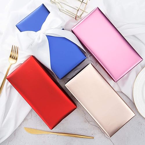Miniatura 8 de RUSPEPA Papel de regalo metálico rojo, papel mate de color sólido, perfecto para bodas, cumpleaños, Navidad, baby shower, 17.3 pulgadas x 32.8 pies