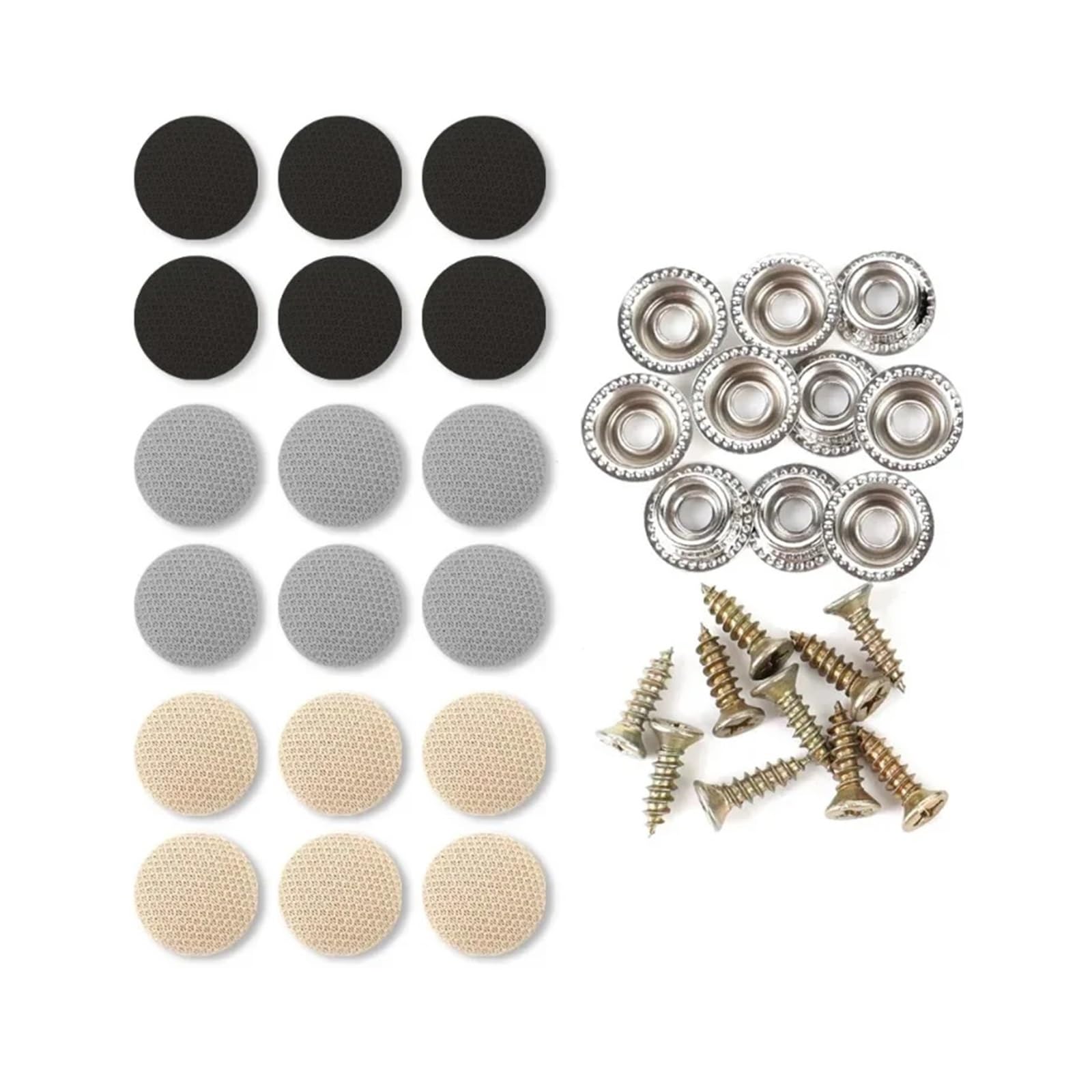 FDCSKINX Car Roof Fixing Buckles Screw Interior Ceiling Headliner Cloth Repair Cap Fabric Rivets(10pcs Beige)