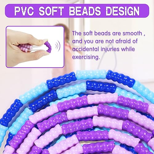 Miniatura 2 de Supertrip Cuerda de saltar para niños, cuerda de saltar con cuentas suaves, ajustable, sin enredos, segmentada para niños y estudiantes