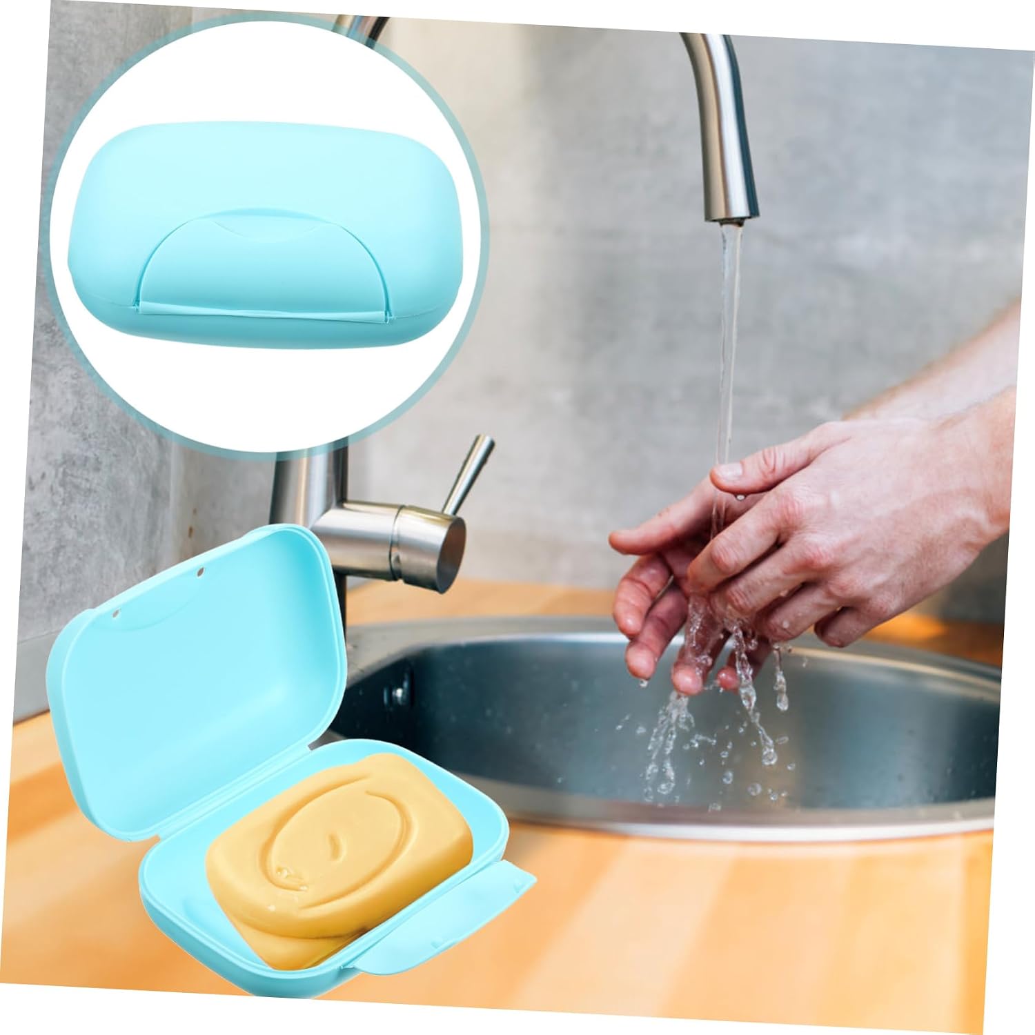 Compact Portable Soap Holder Travel Soap Case Lock Leakproof Easy to Carry for Home Camping