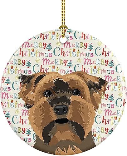 Miniatura 31 de Caroline's Treasures Adorno navideño de husky siberiano en blanco y negro #2 de cerámica para árbol de Navidad, decoración colgante para el hogar,