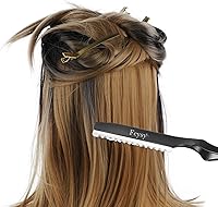 Vista 4 de Fcysy - Tijeras de corte de cabello, kit de tijeras de peluquería profesional Fcysy para corte de pelo, tijeras de mezcla de corte de pelo negro