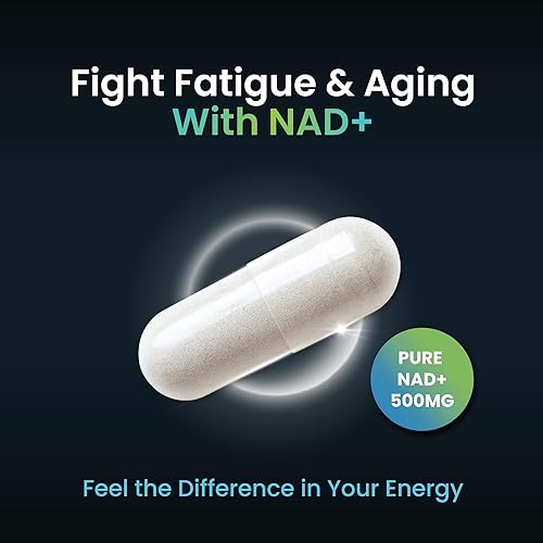 Miniatura 4 de Suplemento NAD+ - 500 mg de NAD Plus puro para energía, concentración, piel y apoyo antienvejecimiento - Suplementos NAD sin gluten sin OMG para