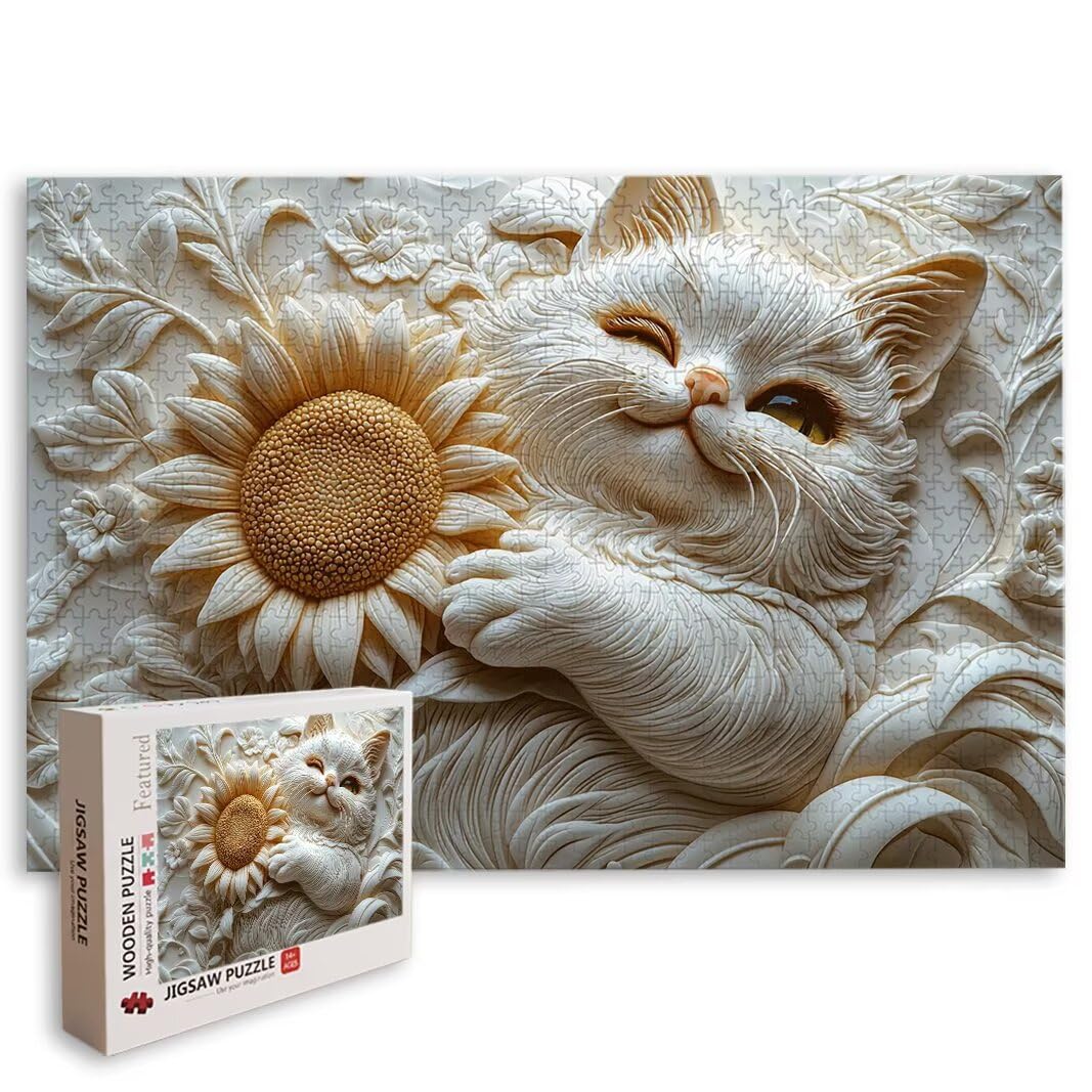 Puzzle 2000 Pezzi, Puzzle Gatto, Misura: 100x71cm, Regalo Donna/Uomo -8803