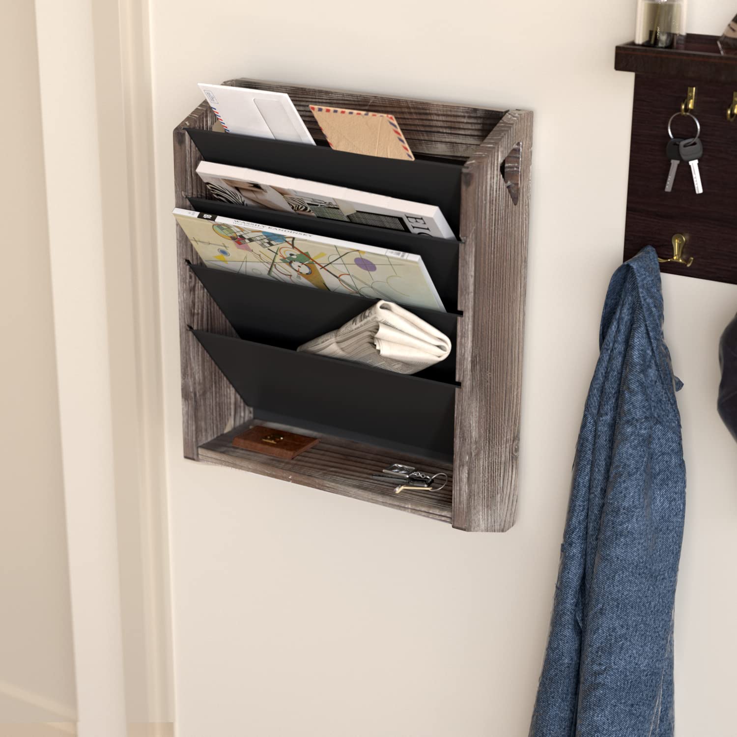 Amazon.com: J JACKCUBE DESIGN Wall Document File Organizer Rustic