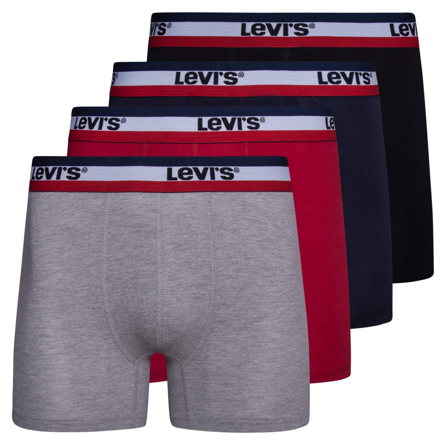 Levi's Mens Boxer Briefs Breathable Stretch Underwear 4 Pack