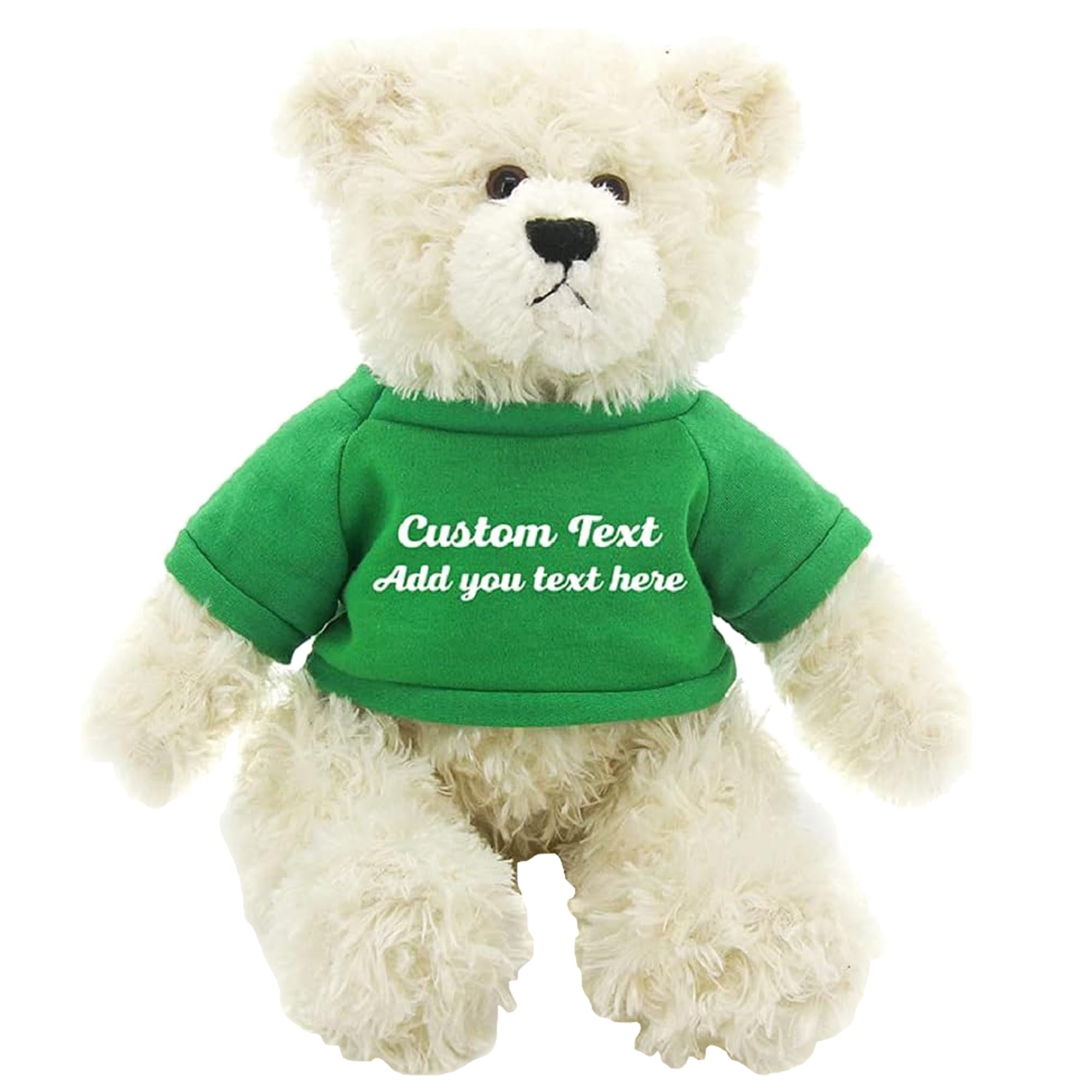 Personalized 12 Inch Cream Brandon Teddy Bear - Stuffed Animal Personalized Teddy Bears - Custom Teddy Bear Great