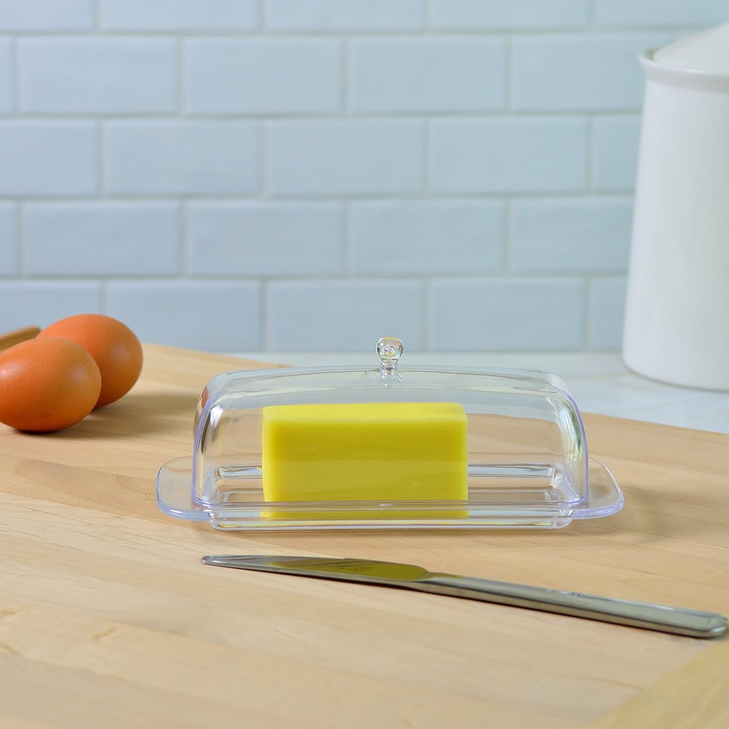 Plastic Butter Keeper, Reusable Clear Butter Dish, Butter Container