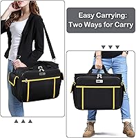 Vista 7 de CAB55 Estuche para máquina de coser - Bolsa de transporte con relleno extraíble, bolsa para máquina y accesorios