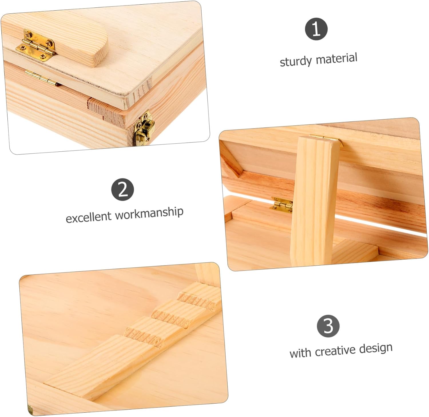 NUOBESTY Pine Easel Drawer Lightweight Drawing Board Outdoor Art Supply Sketch Pad Holder
