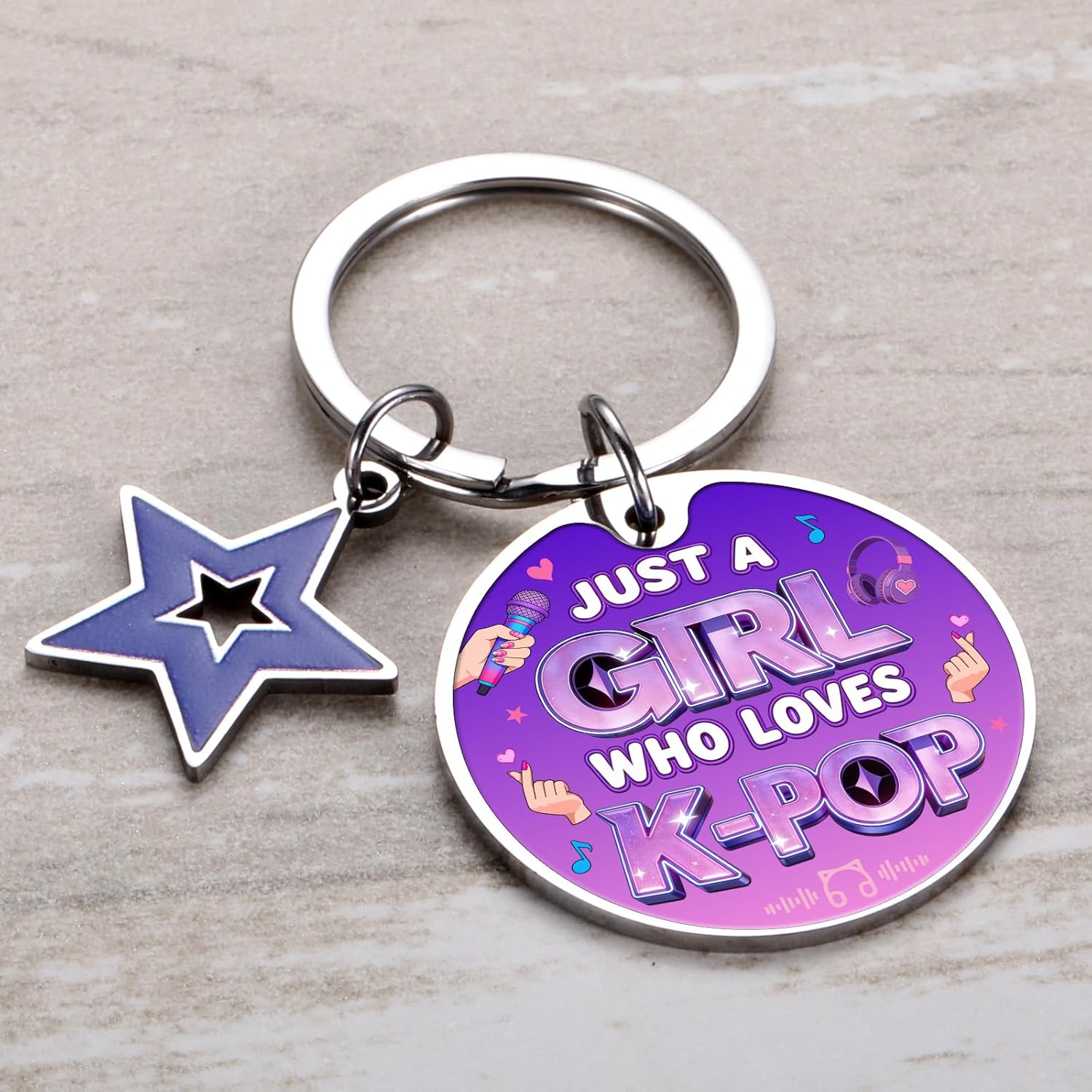 K-Pop Gifts for Teen Girls Women K-Pop Keychain, Music Gifts Kpop Merch for Music Lover Just a Girl Who Loves Kpop Keychain, Cute Valentines Day Birthday Gift for K Pop Lovers, Popular Accessories - Image 7