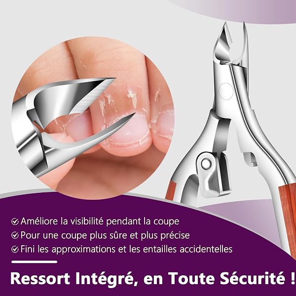 Professional Nail Cuticle Cutter, Sharp Stainless Steel Cuticle Nippers for Manicure and Pedicure - 2