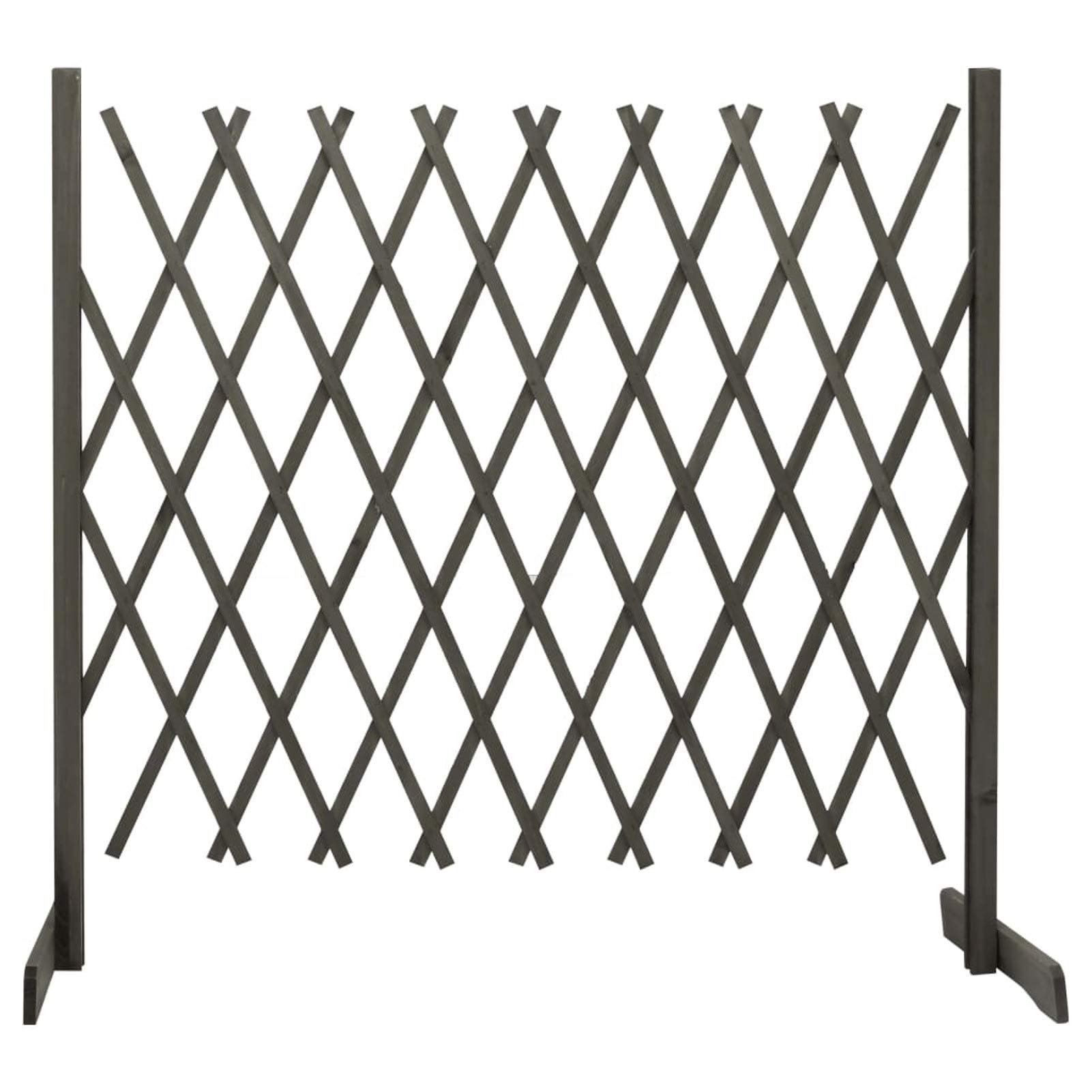 Chaduof Grey Garden Trellis Fence 180X100 Cm Solid Firwood,Hardware,Fencing & Barriers,Fence Panels(Spu:314829)