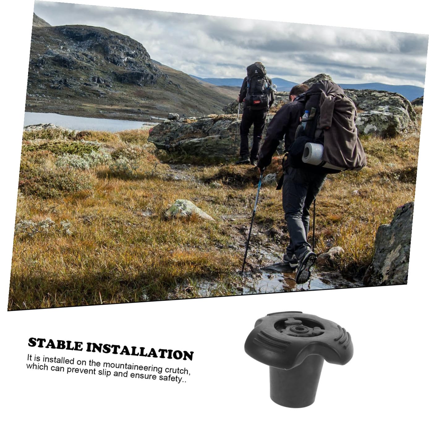 YARNOW 8 Punte di Gomma Antiscivolo per Bastoncini da Trekking 19Mm Accessori Resistenti All’Abrasione Design Ammortizzante Compatibili Stampelle e Bastoni da Passeggio per