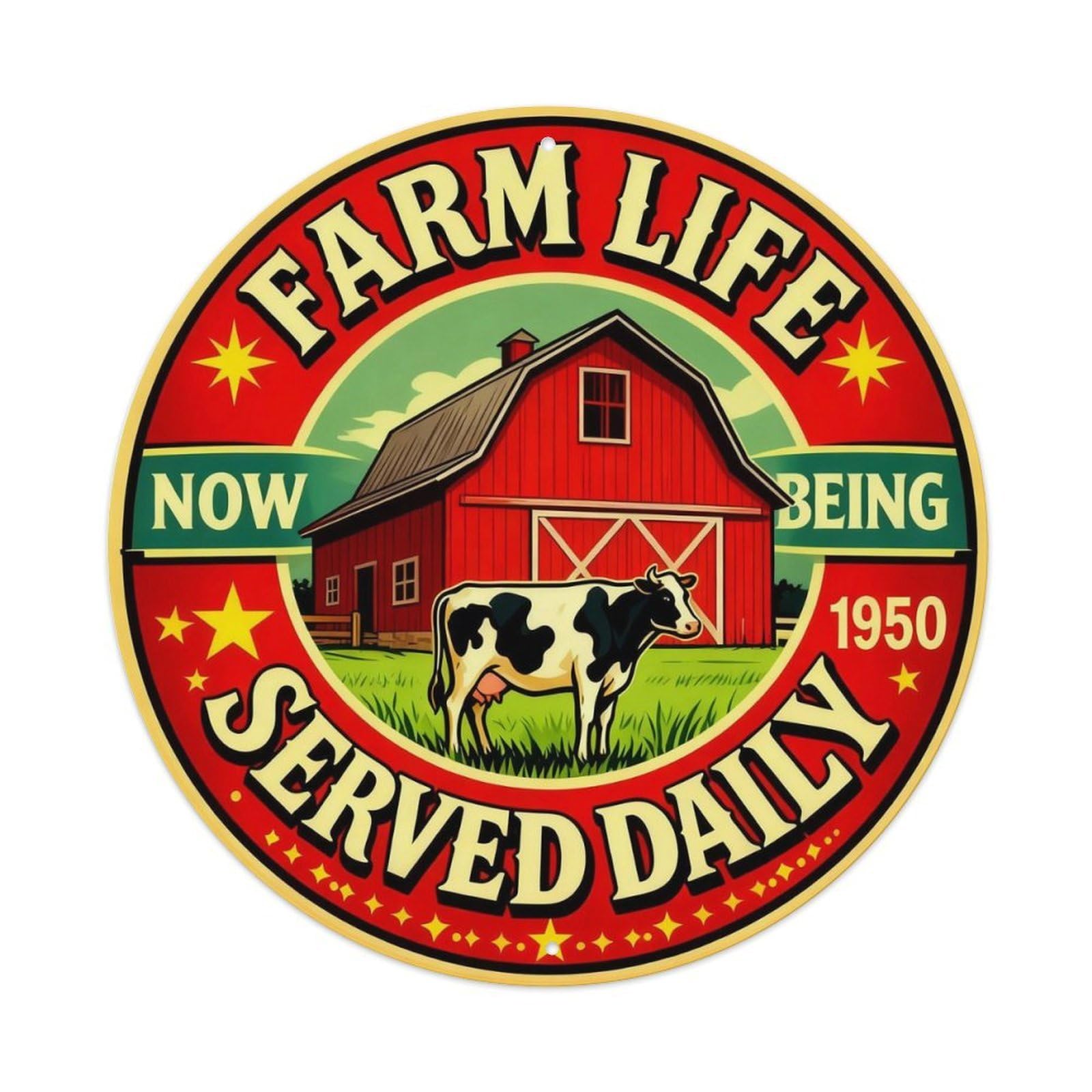 Farm Life Ranch Sign Metal Tin Sign Plaque