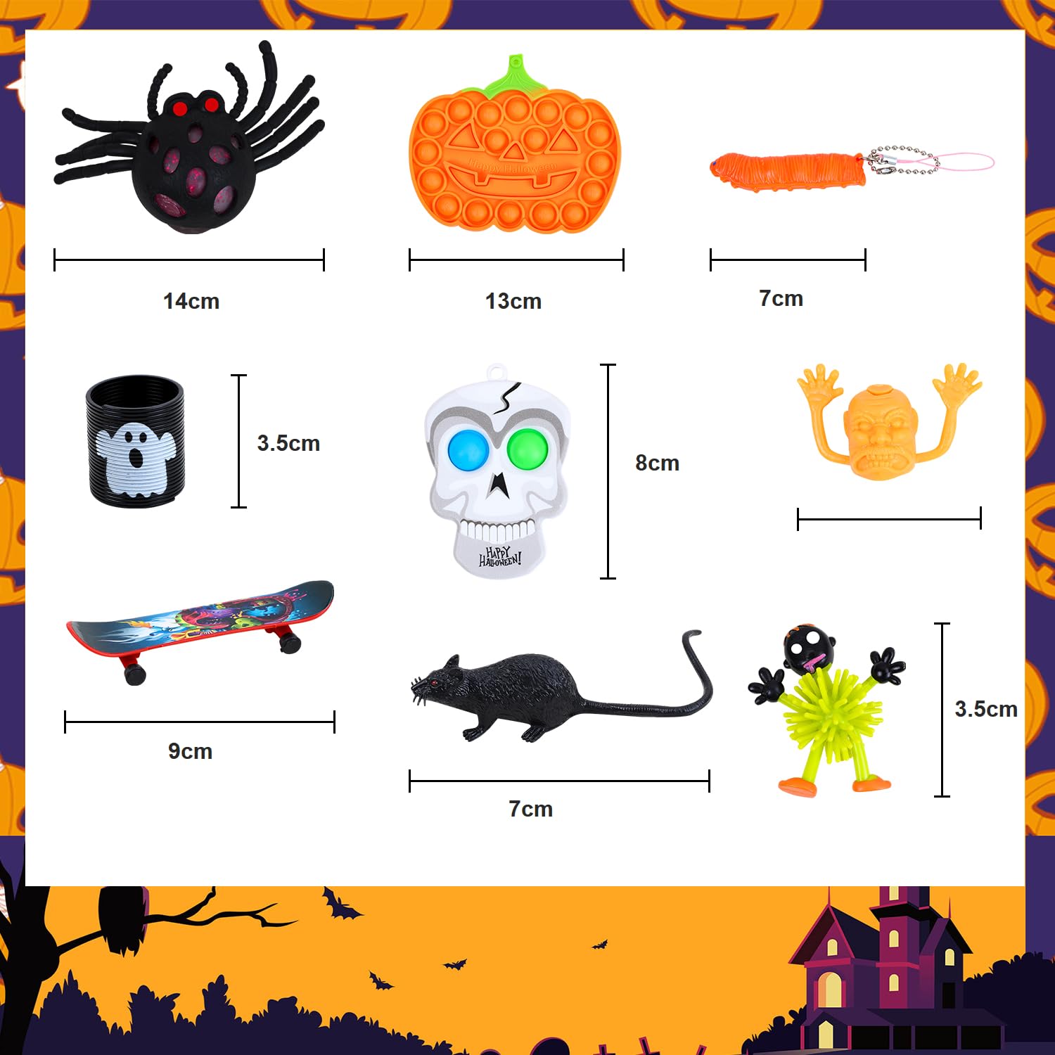 Calendrier De L'Avent Halloween 2023 Avec 34 Jouets Surprise - Compte à Rebours 10 Jours, Cadeaux Sensoriels Pour Enfants - 6