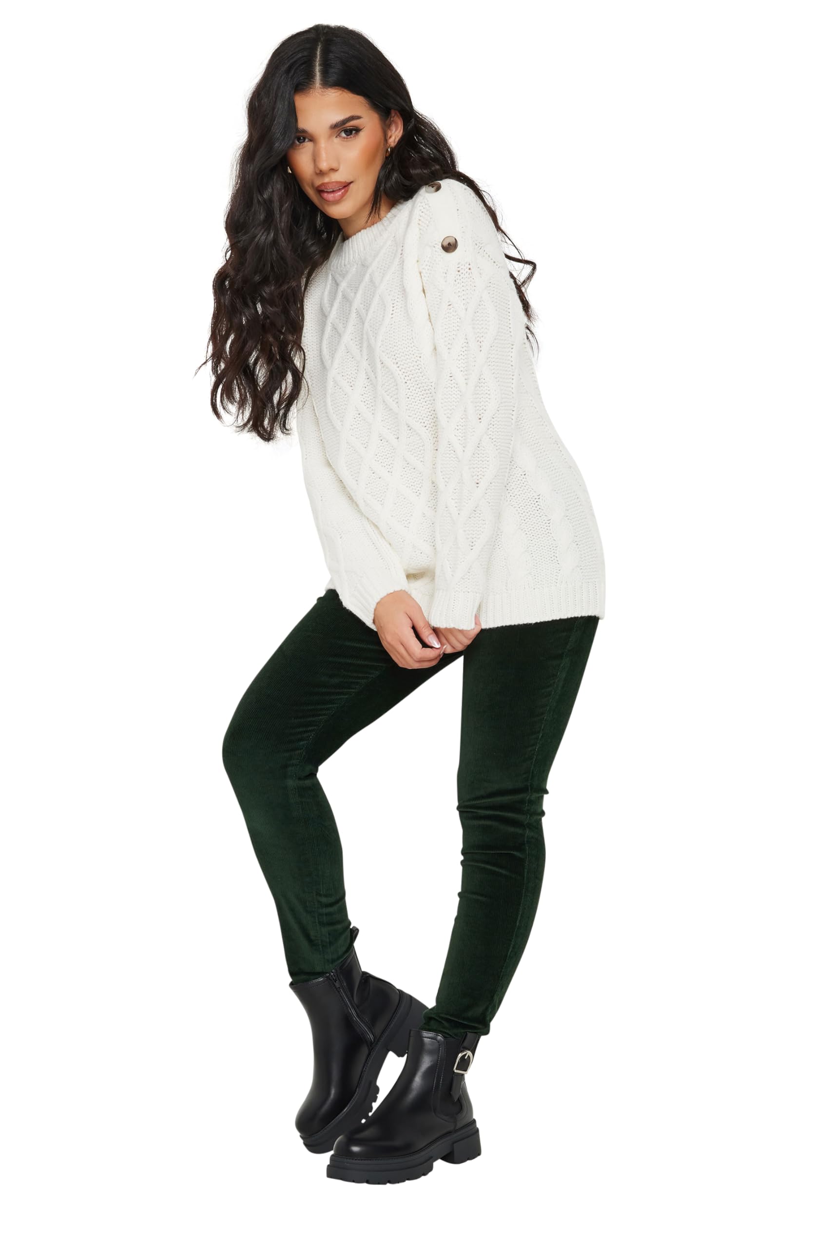 PixieGirl Petite Green Cord Skinny Jeans - Size 14