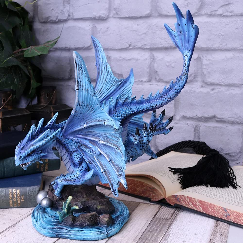 Nemesis Now Figura de dragón acuático Adulto Anne Stokes de 31 cm, Resina, Azul